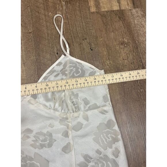Vtg Victoria's Secret Long Front Slit Sheer Floral Sleeveless Nightgown S *Read - Picture 12 of 14